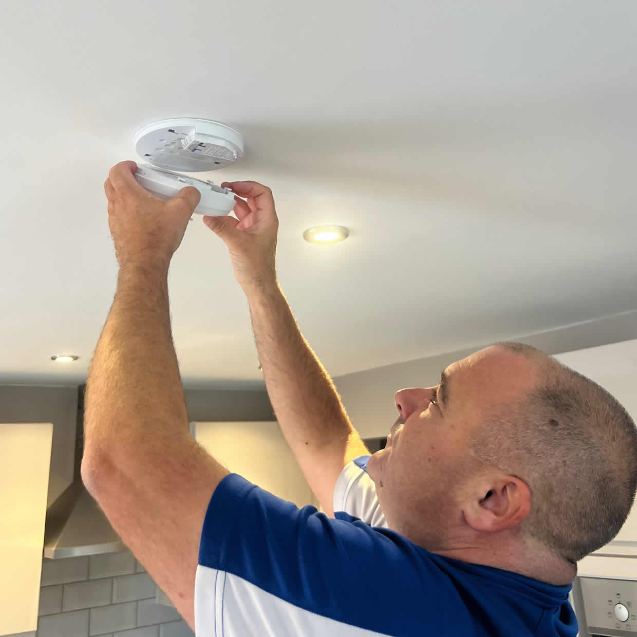 Different types of smoke and heat alarms installed in Halesowen